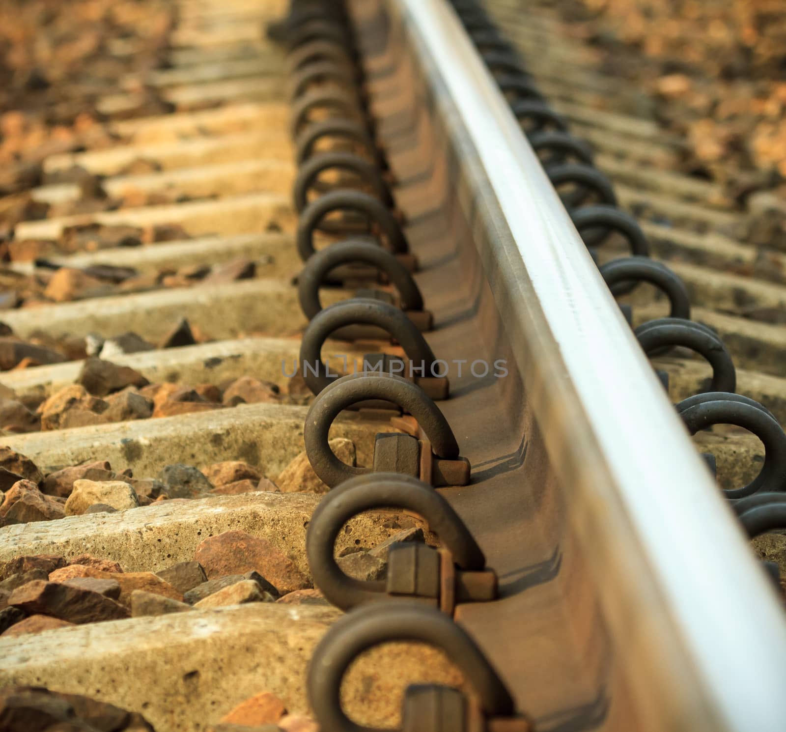 view of the railway track on a sunny day