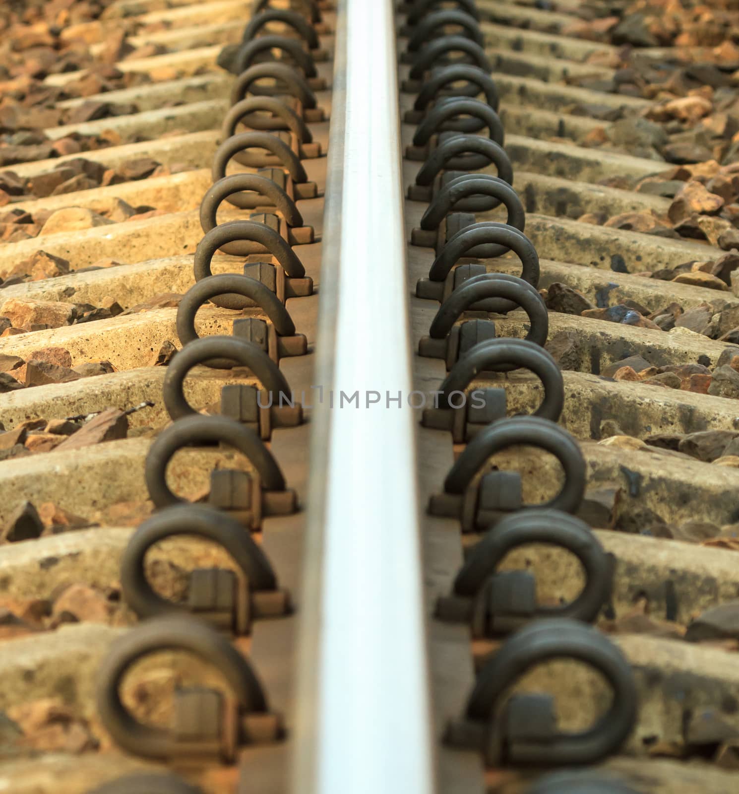 view of the railway track on a sunny day