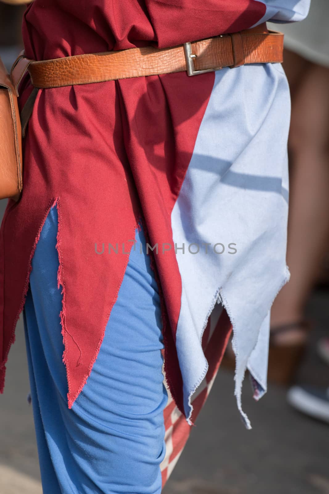 CASTRO MARIM, PORTUGAL - AUGUST 30: View of people, characters, mood, colors and street performers at the popular medieval fair held in Castro Marim village, Portugal on august.