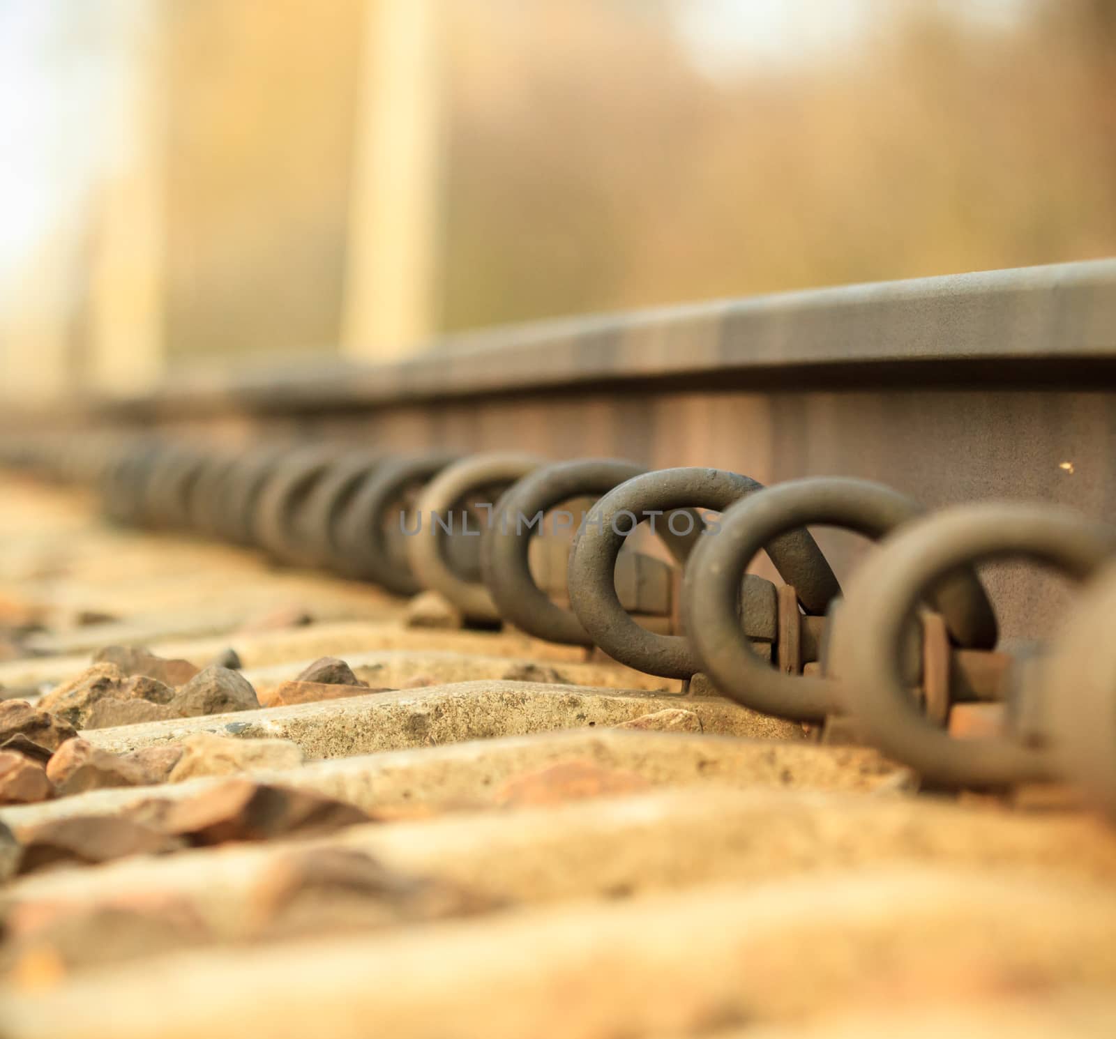 view of the railway track on a sunny day