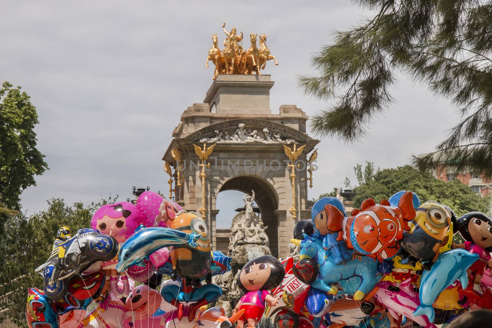 BARCELONA, SPAIN - 24th MAY, 2015: Views from the beautiful Citadel Park (Parc de la Ciutadella) located in Barcelona, Spain.