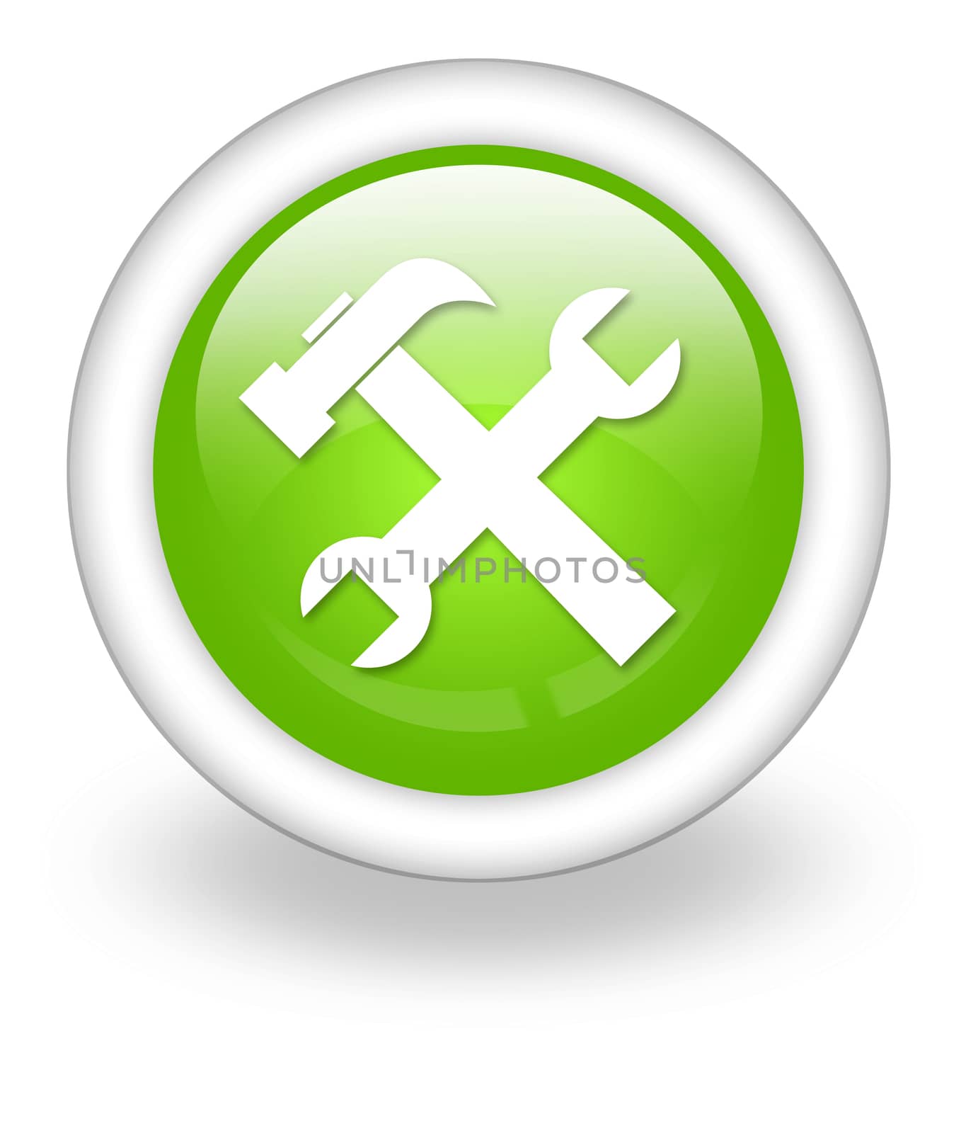 Icon, Button, Pictogram with Tools symbol