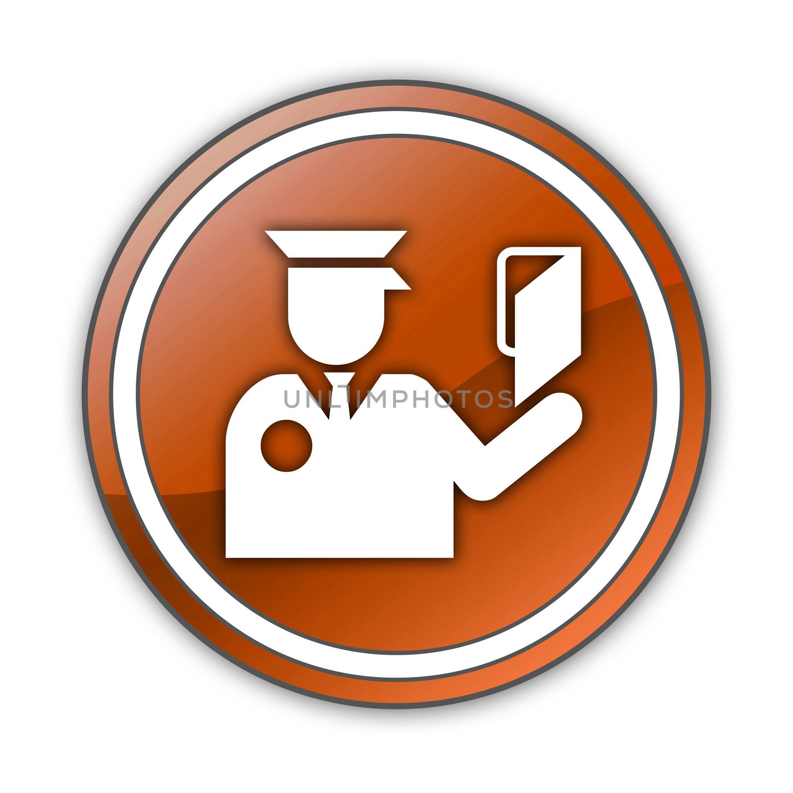 Icon, Button, Pictogram with Immigration symbol