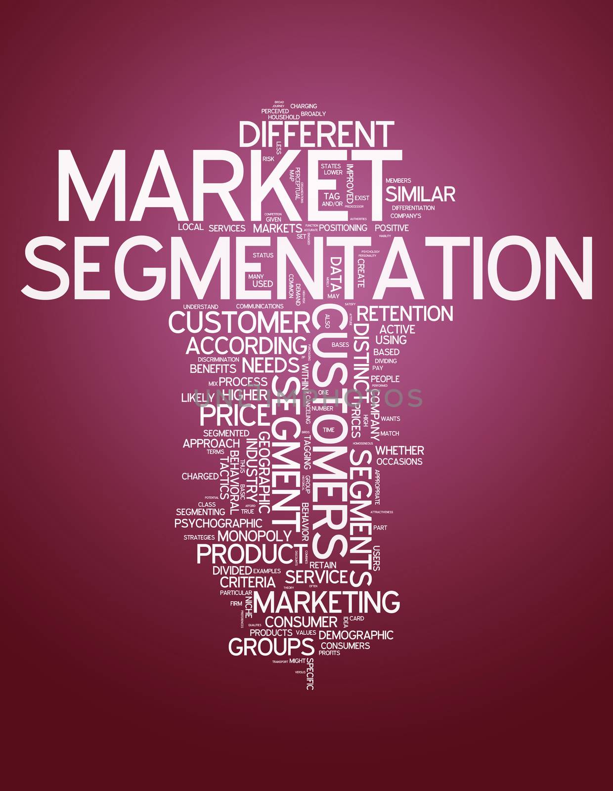 Word Cloud with Market Segmentation related tags