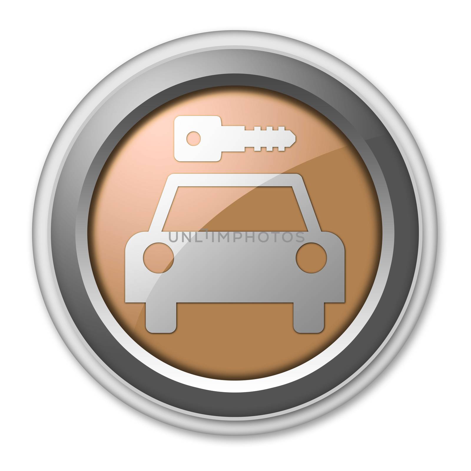 Icon, Button, Pictogram with Car Rental symbol