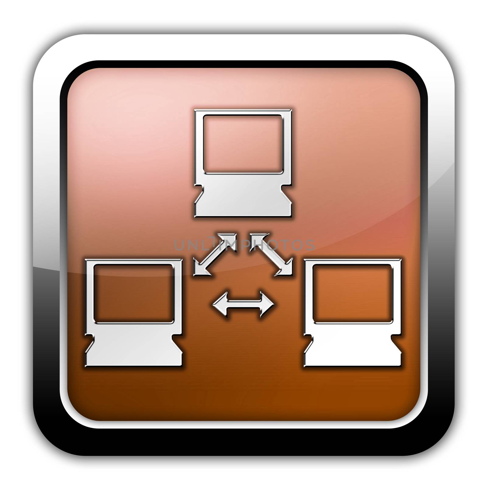 Icon, Button, Pictogram with Network symbol