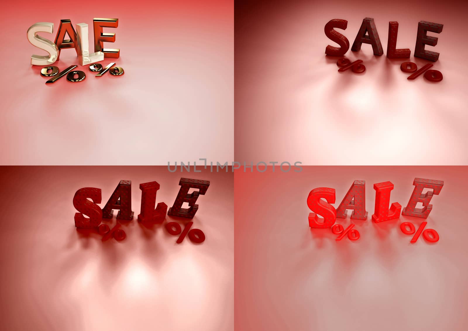 Set of pictures dimensional inscription of SALE and percents near it.