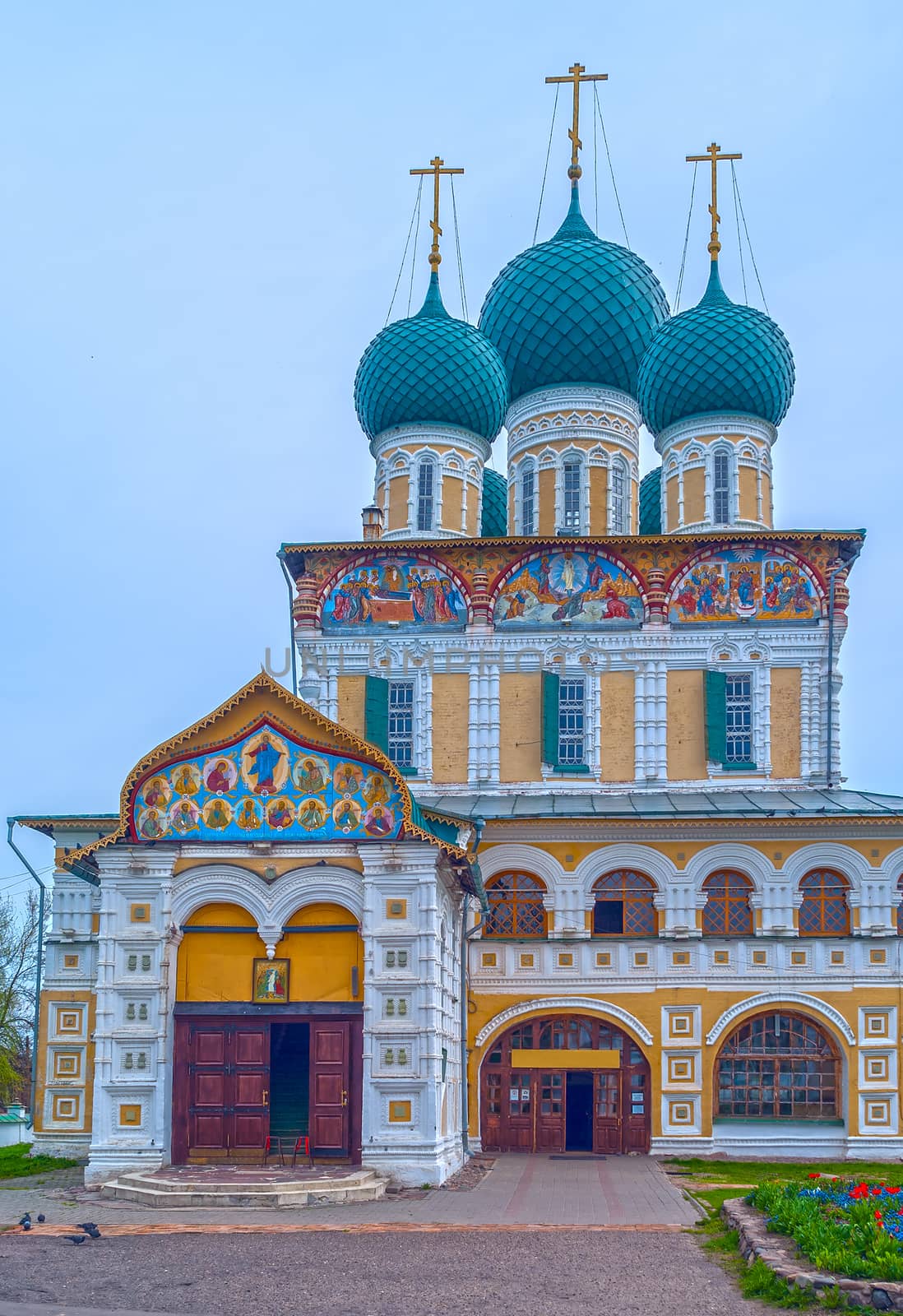 Ancient Russian Orthodox church in the city Tutayev on river Vol by BIG_TAU