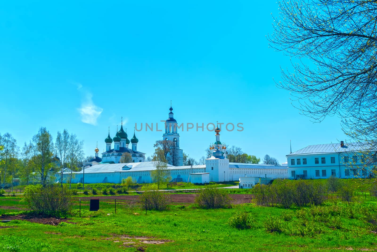 White Monastery near Yaroslavl in the spring sunny day by BIG_TAU