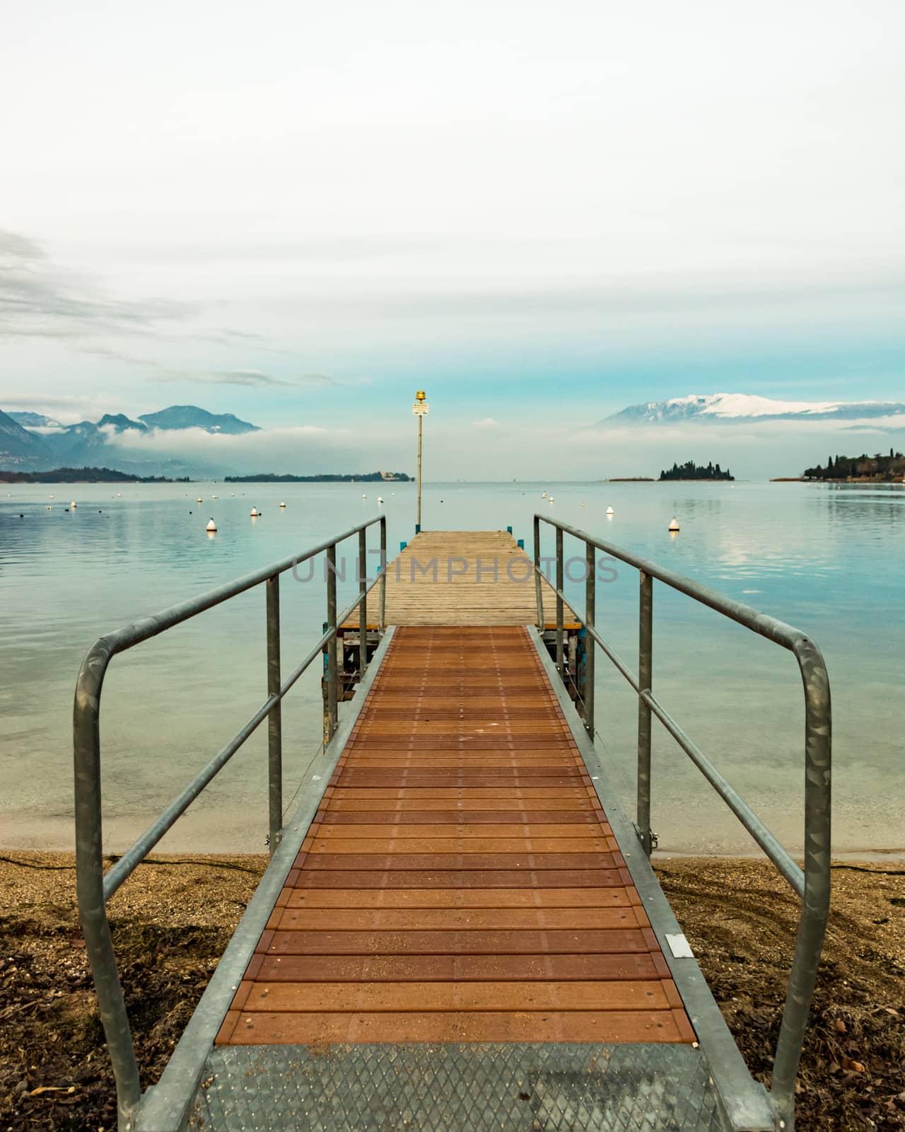 Walkway over the Lake Garda, Italy. by Isaac74