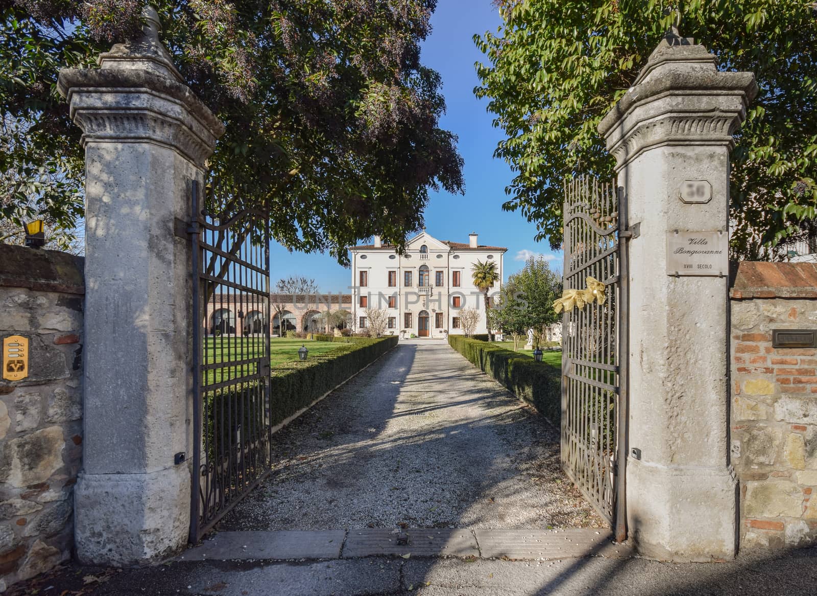 Verona, Italy - March 29:, 2015:Villa Bongiovanni open for a wedding fair on Verona Saturday, March 29, 2015. It was built in a neoclassical style in the eighteenth century by the Bongiovanni family.