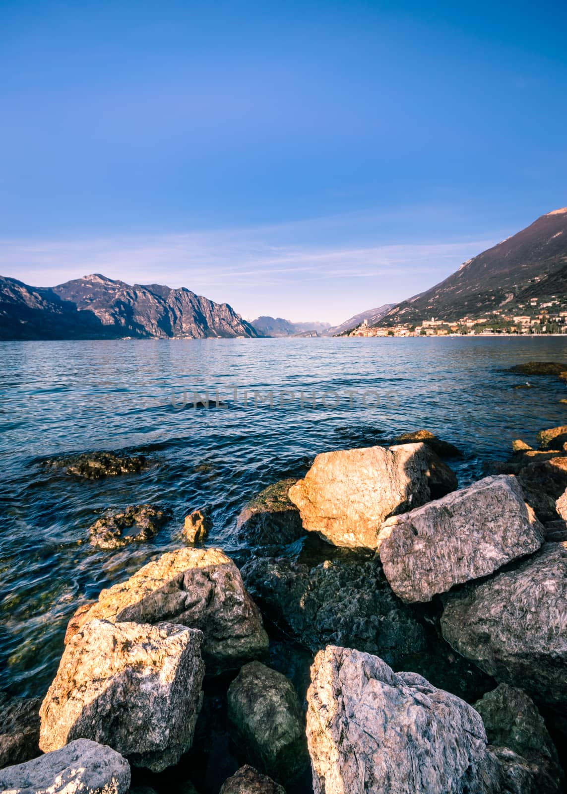 Panorama of Lake Garda (Italy) near the town of Malcesine. by Isaac74