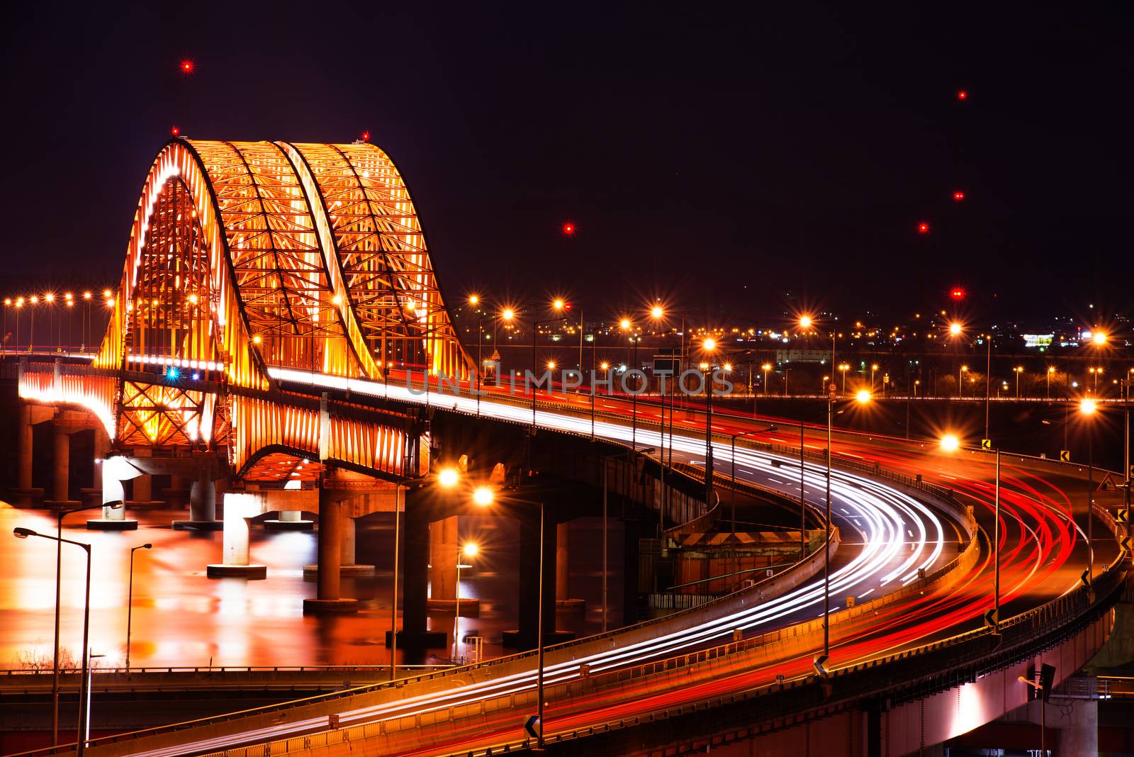 Banghwa bridge at night,Korea by gutarphotoghaphy