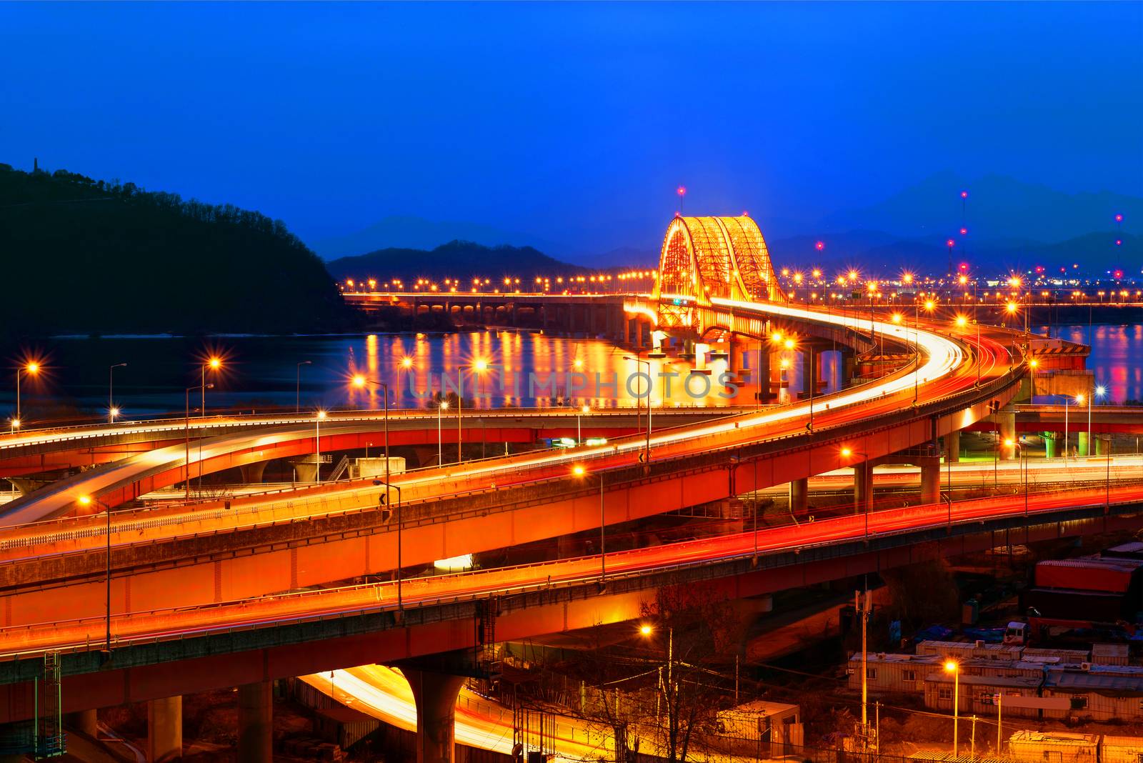 Banghwa bridge at night,Korea