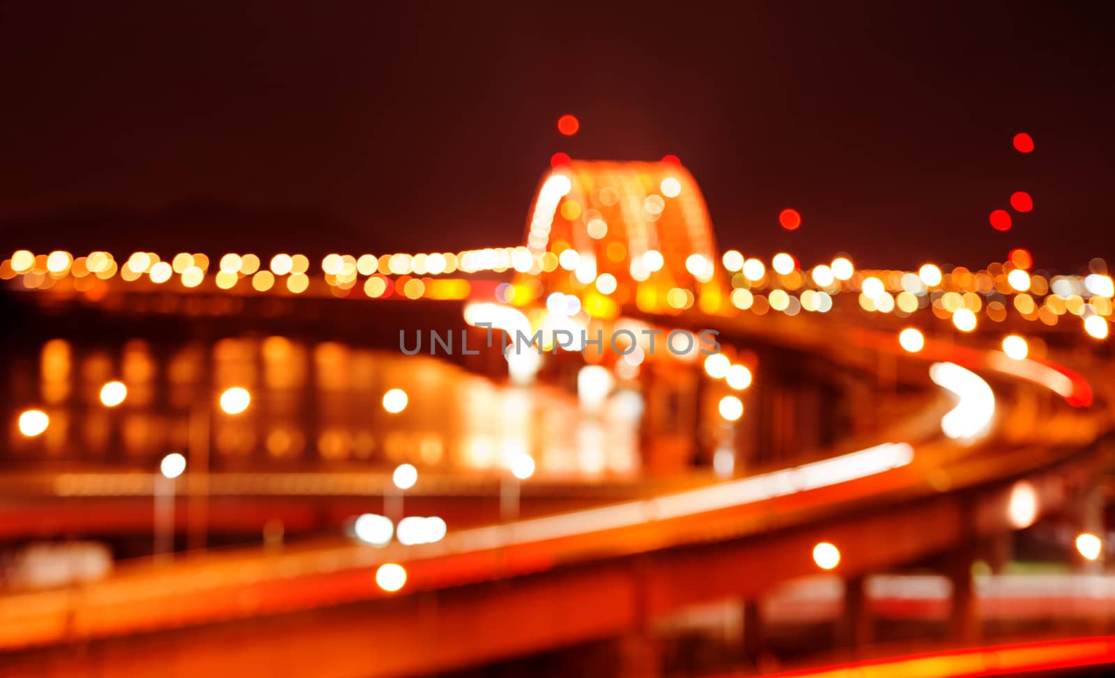 Soft blurred bokeh of banghwa bridge background. by gutarphotoghaphy