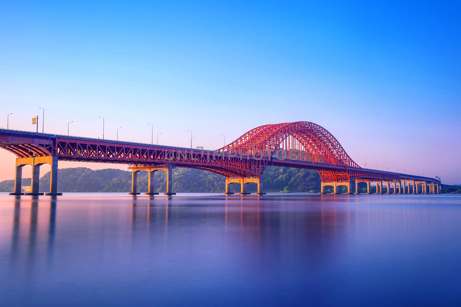 Banghwa bridge and han river in Seoul,Korea by gutarphotoghaphy
