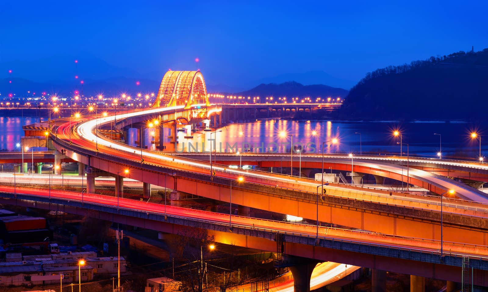 Banghwa bridge at night,Korea