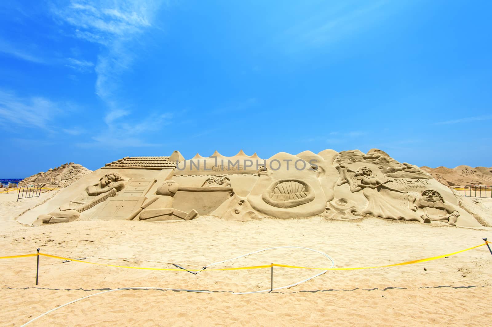 BUSAN, SOUTH KOREA - JUNE 1: Sand sculptures at the Busan Sand Festival on June 1, 2015 in Busan, South Korea.