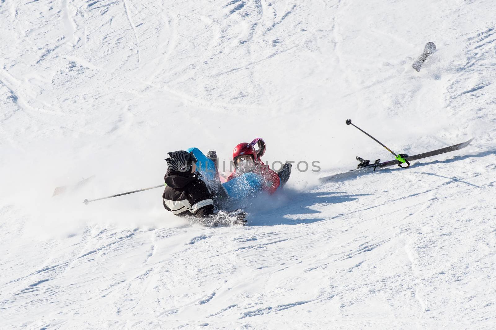 DEOGYUSAN,KOREA - JANUARY 1: Skier skiing on Deogyusan Ski Resort in winter,South Korea on January 1, 2016.