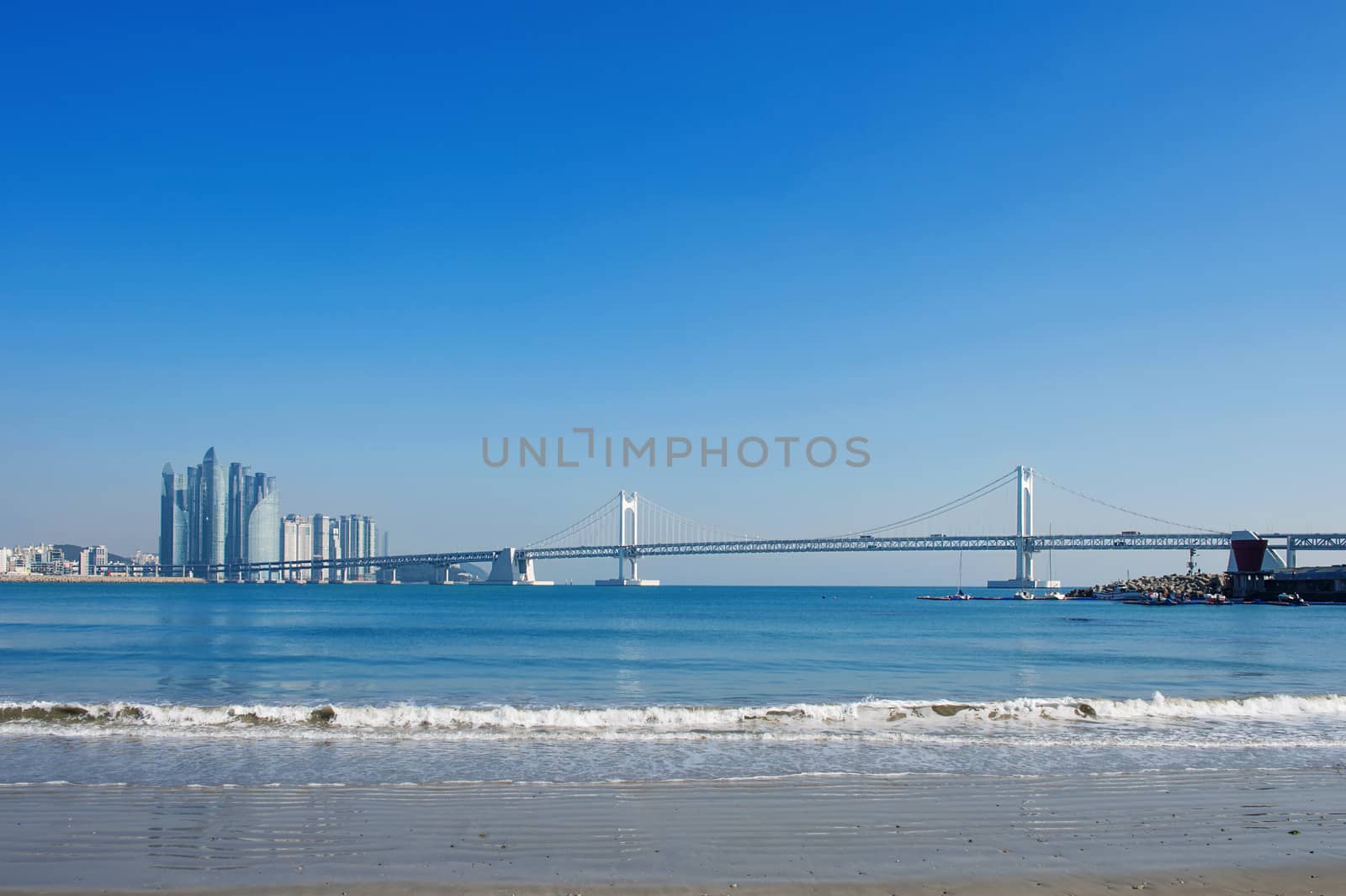 Gwangan bridge and Haeundae in Busan,Korea by gutarphotoghaphy