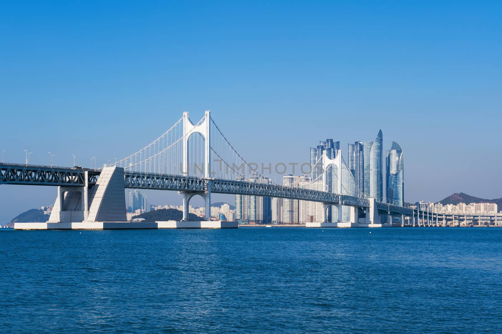 Gwangan bridge and Haeundae in Busan,Korea by gutarphotoghaphy