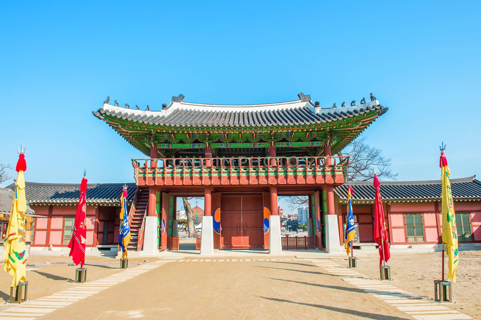 Hwaseong fortress in Suwon,Famous in Korea.