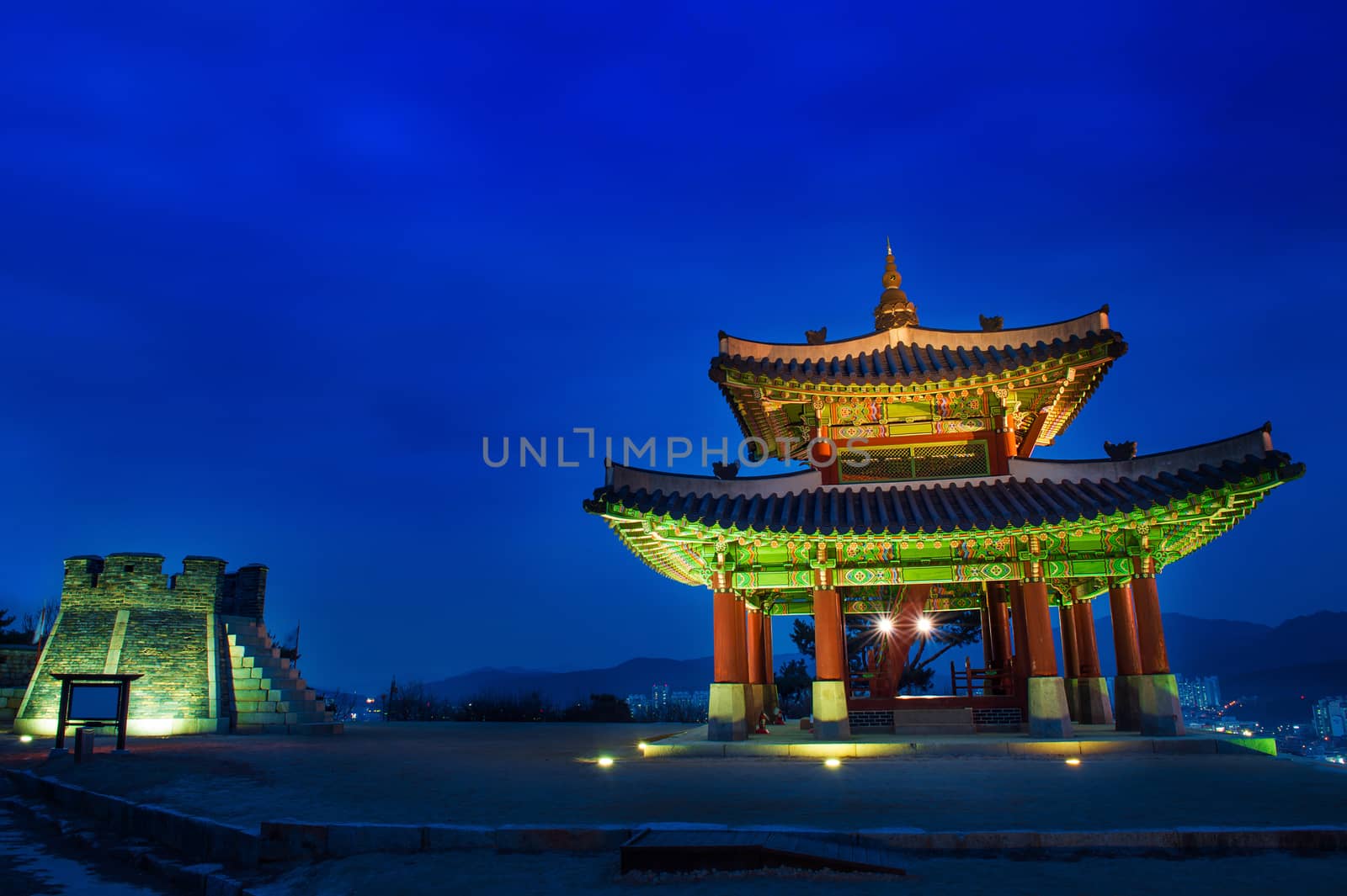 Hwaseong fortress in Suwon,Famous in Korea. by gutarphotoghaphy