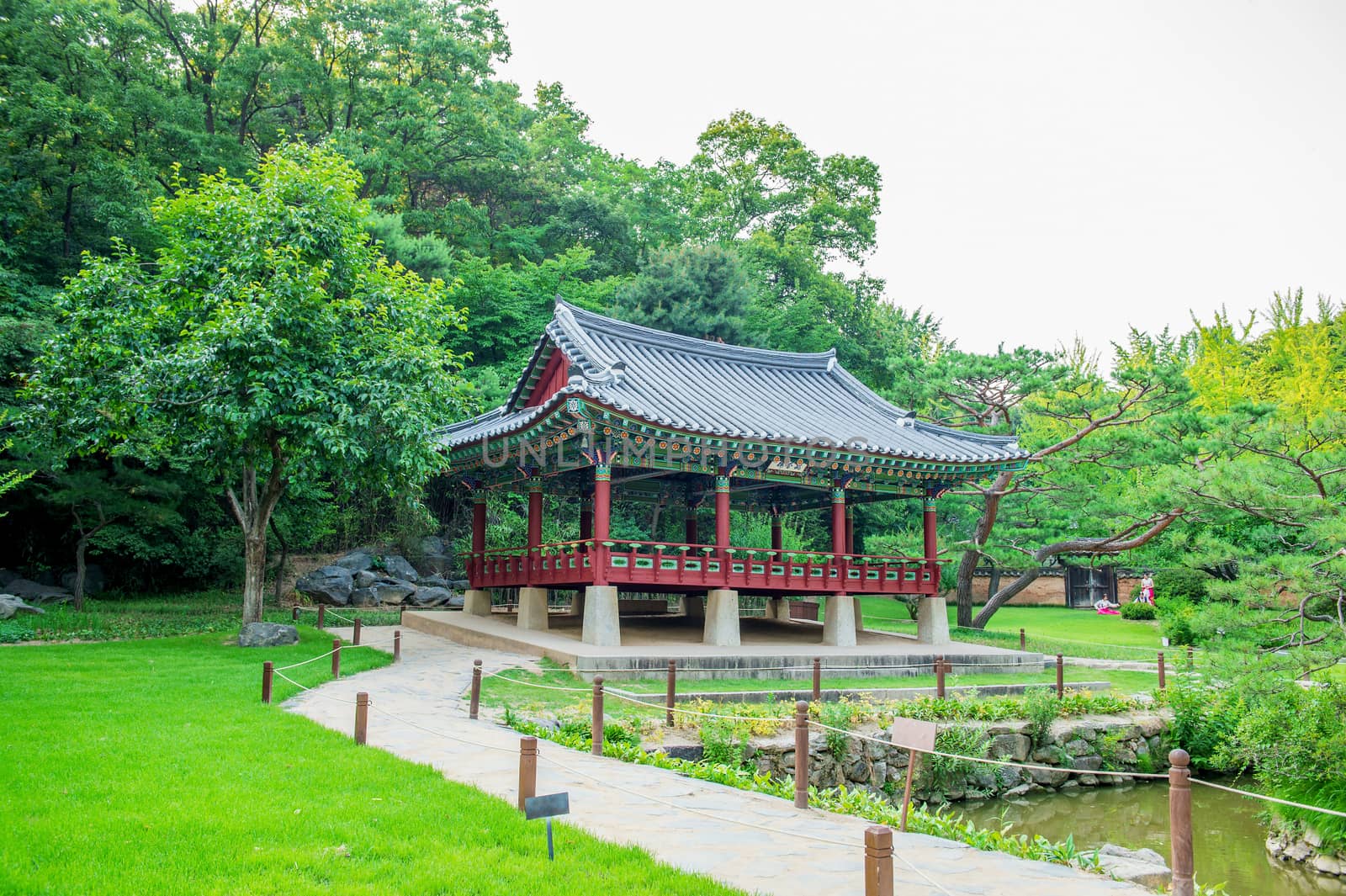 Korean Folk Village,Traditional Korean style architecture in Suwon,Korea