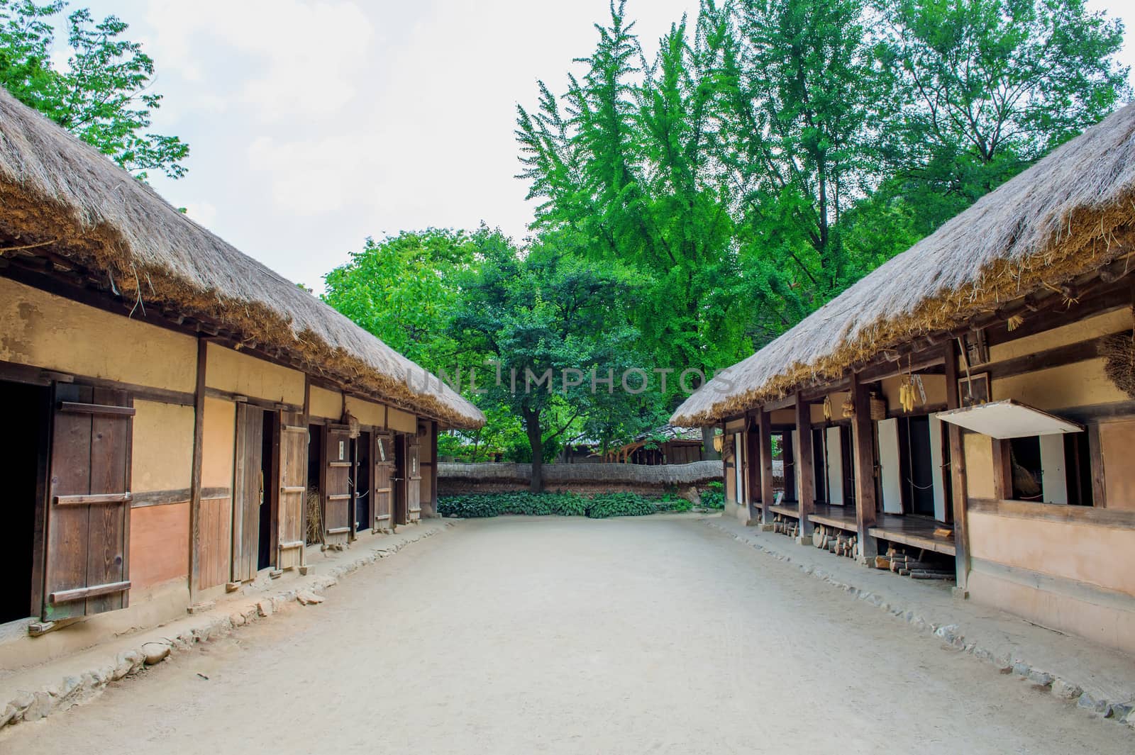 Korean Folk Village,Traditional Korean style architecture in Suw by gutarphotoghaphy