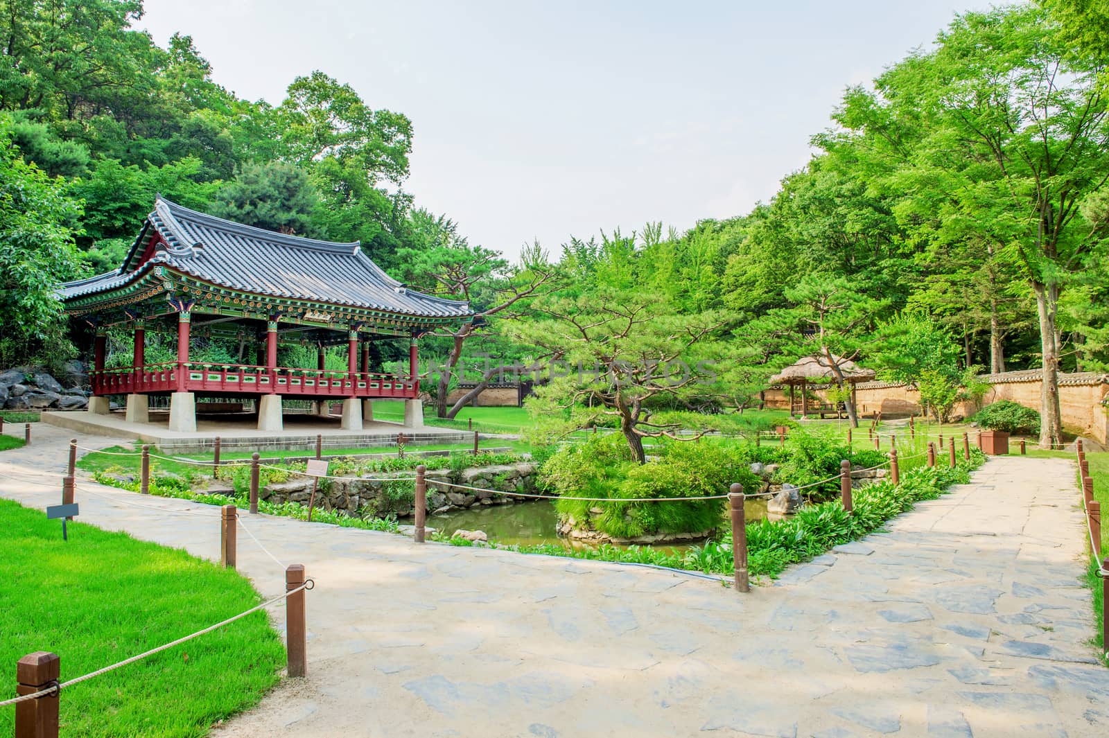 Korean Folk Village,Traditional Korean style architecture in Suwon,Korea