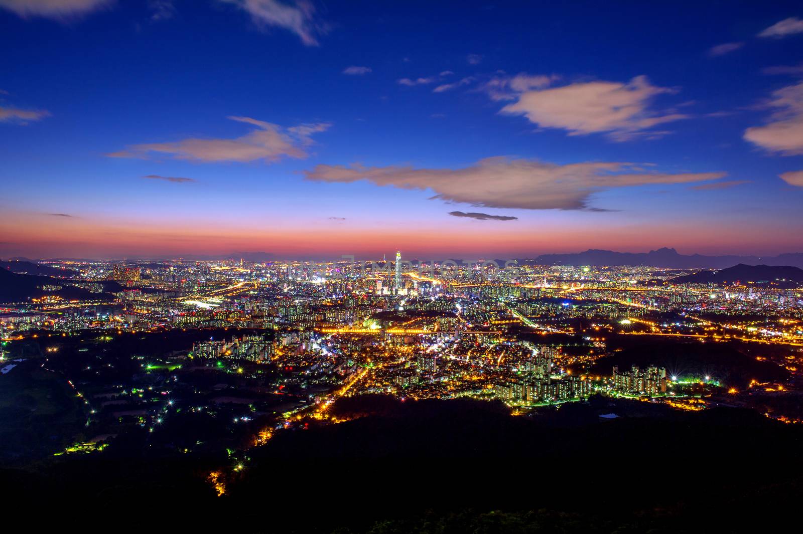 South Korea skyline of Seoul, The best view of South Korea with  by gutarphotoghaphy