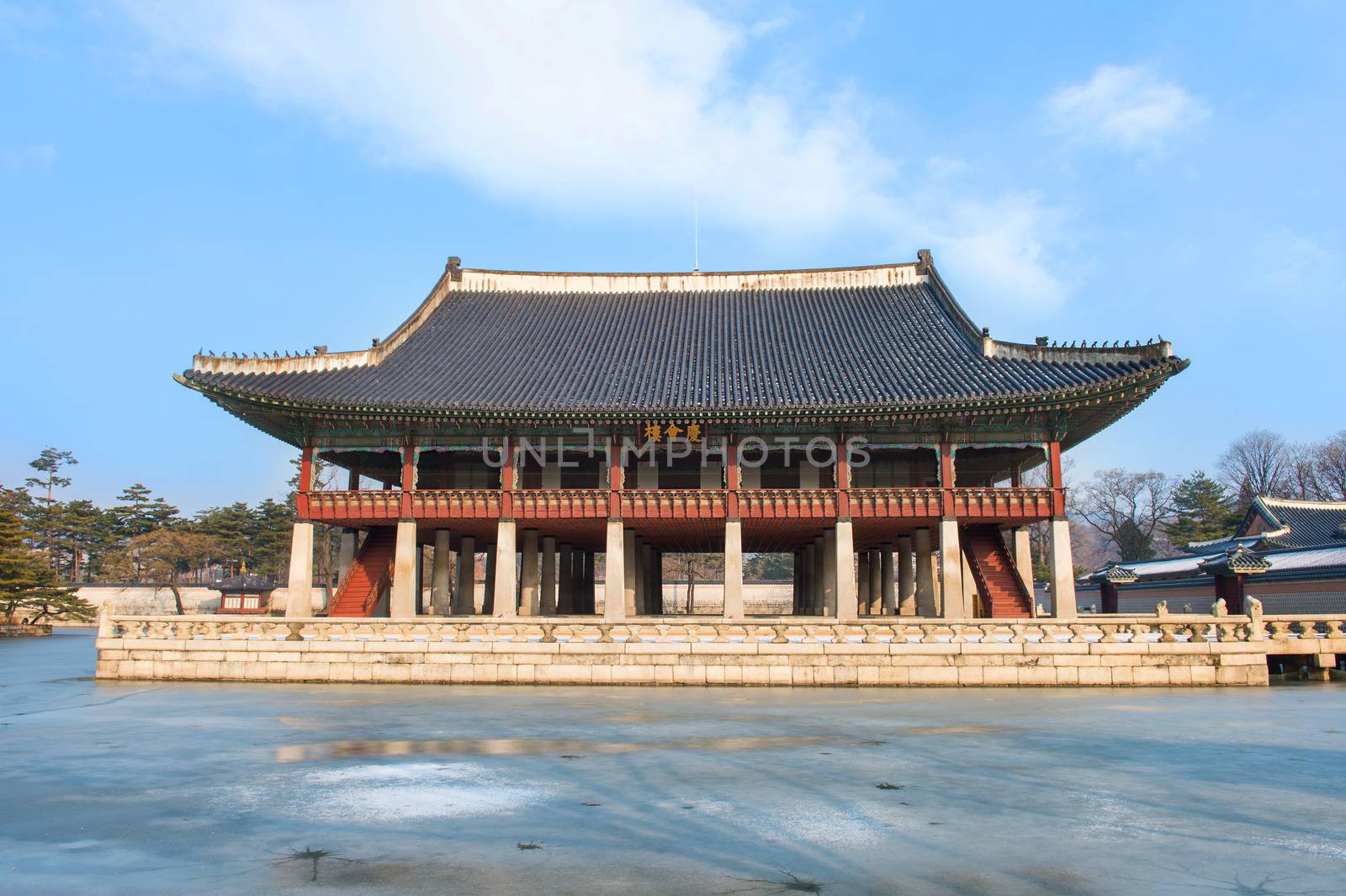 Gyeongbokgung palace in winter,Korea