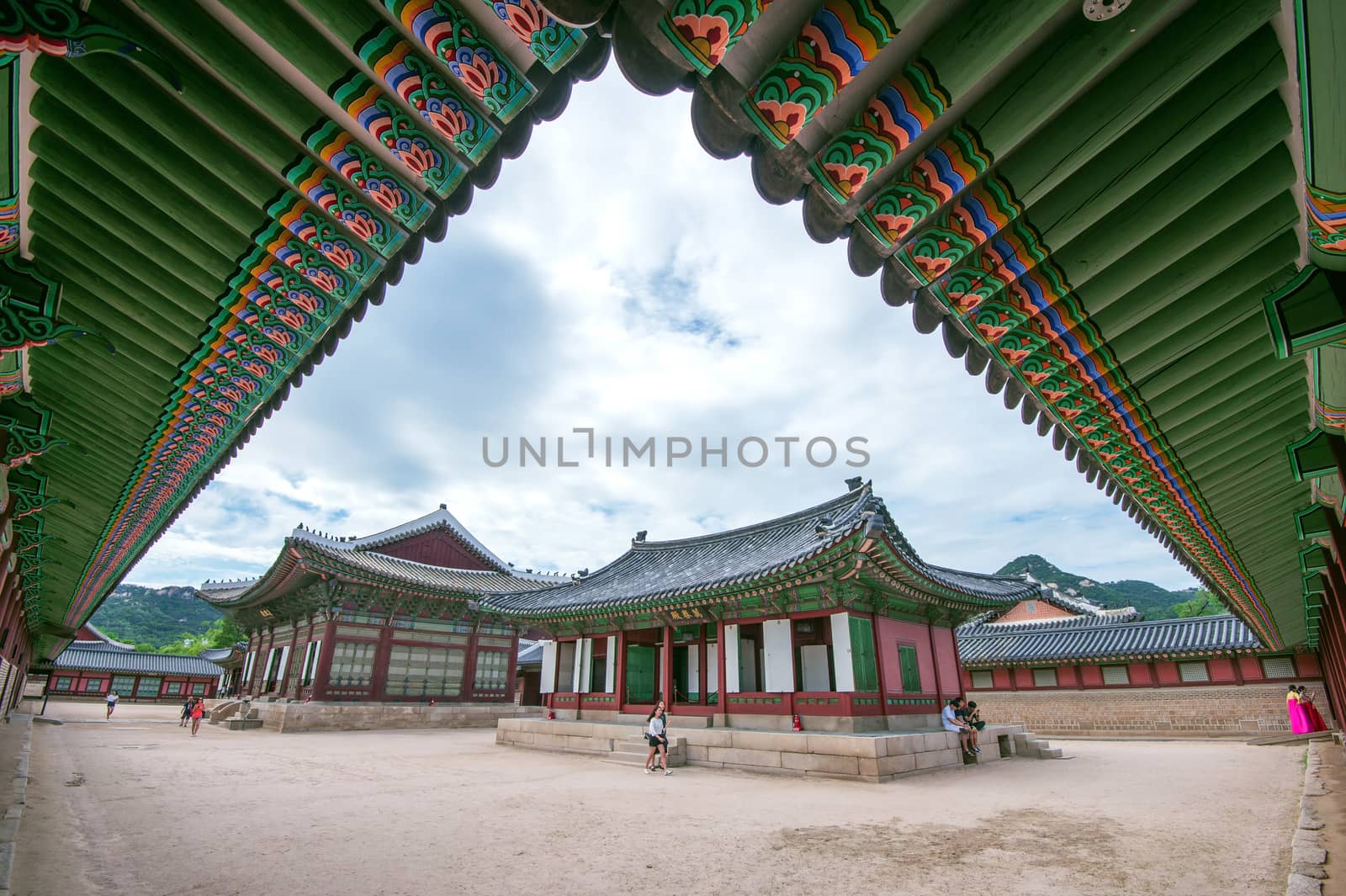 SEOUL, SOUTH KOREA - JULY 17:Gyeongbokgung Palace the best of attractions in korea.Photo taken on July 17, 2015 in Seoul, South Korea.