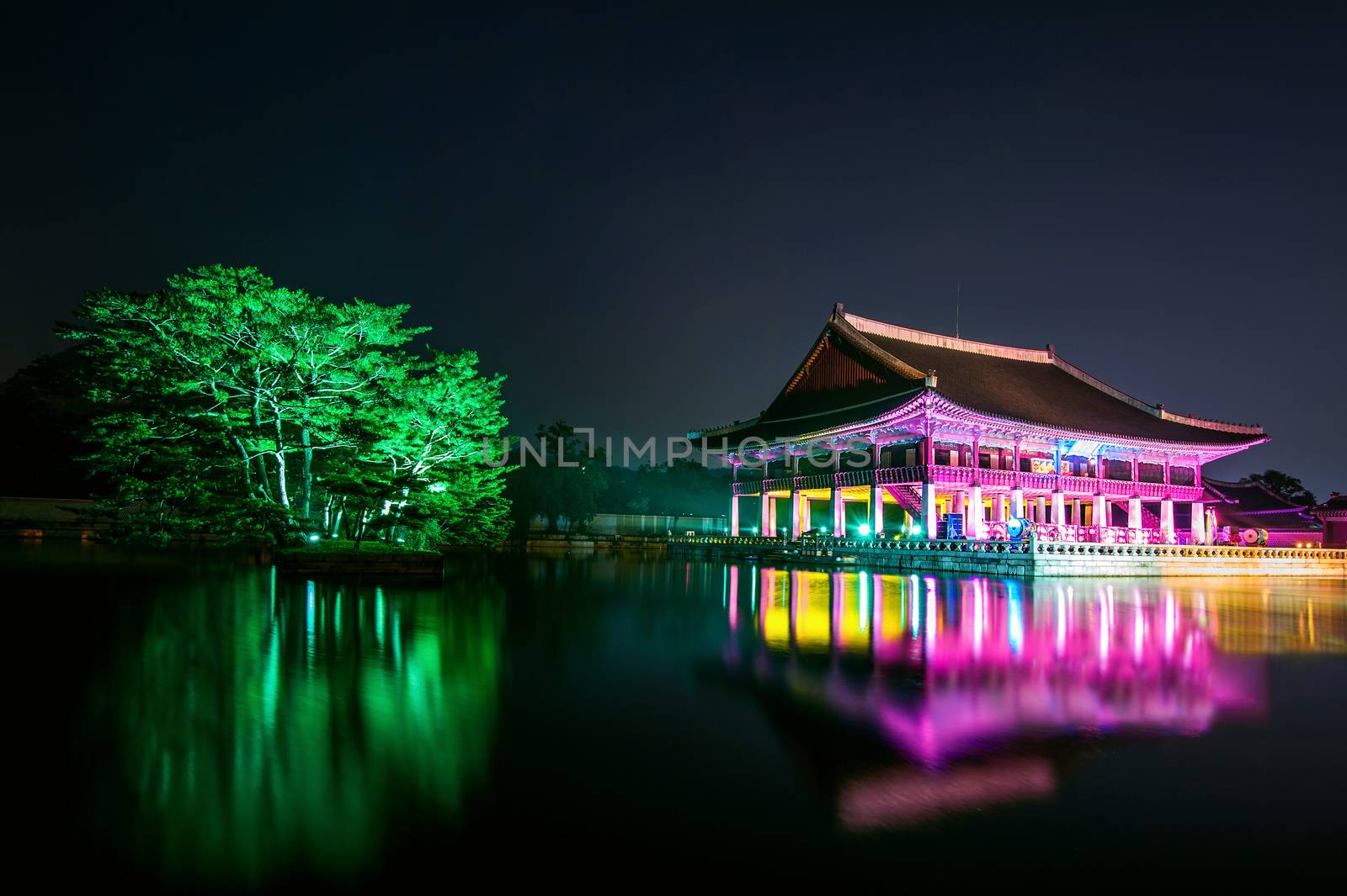 Gyeongbokgung Palace at night in seoul,Korea. by gutarphotoghaphy