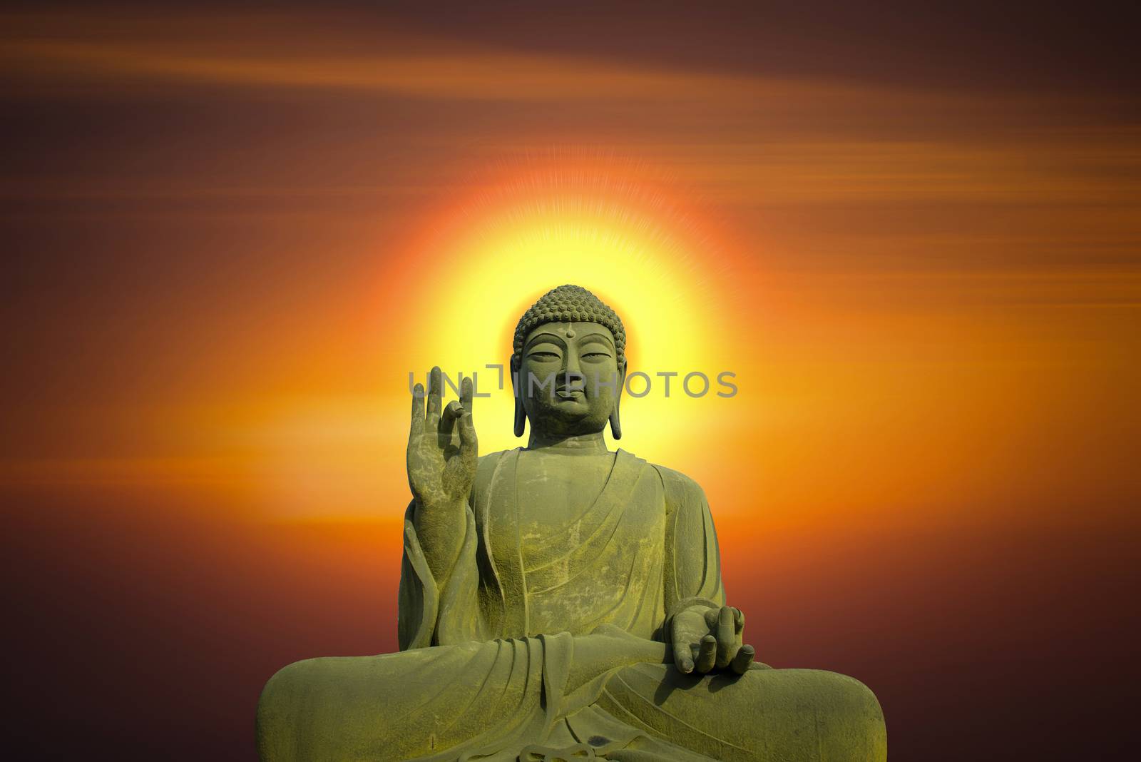 Statue of Buddha at peace