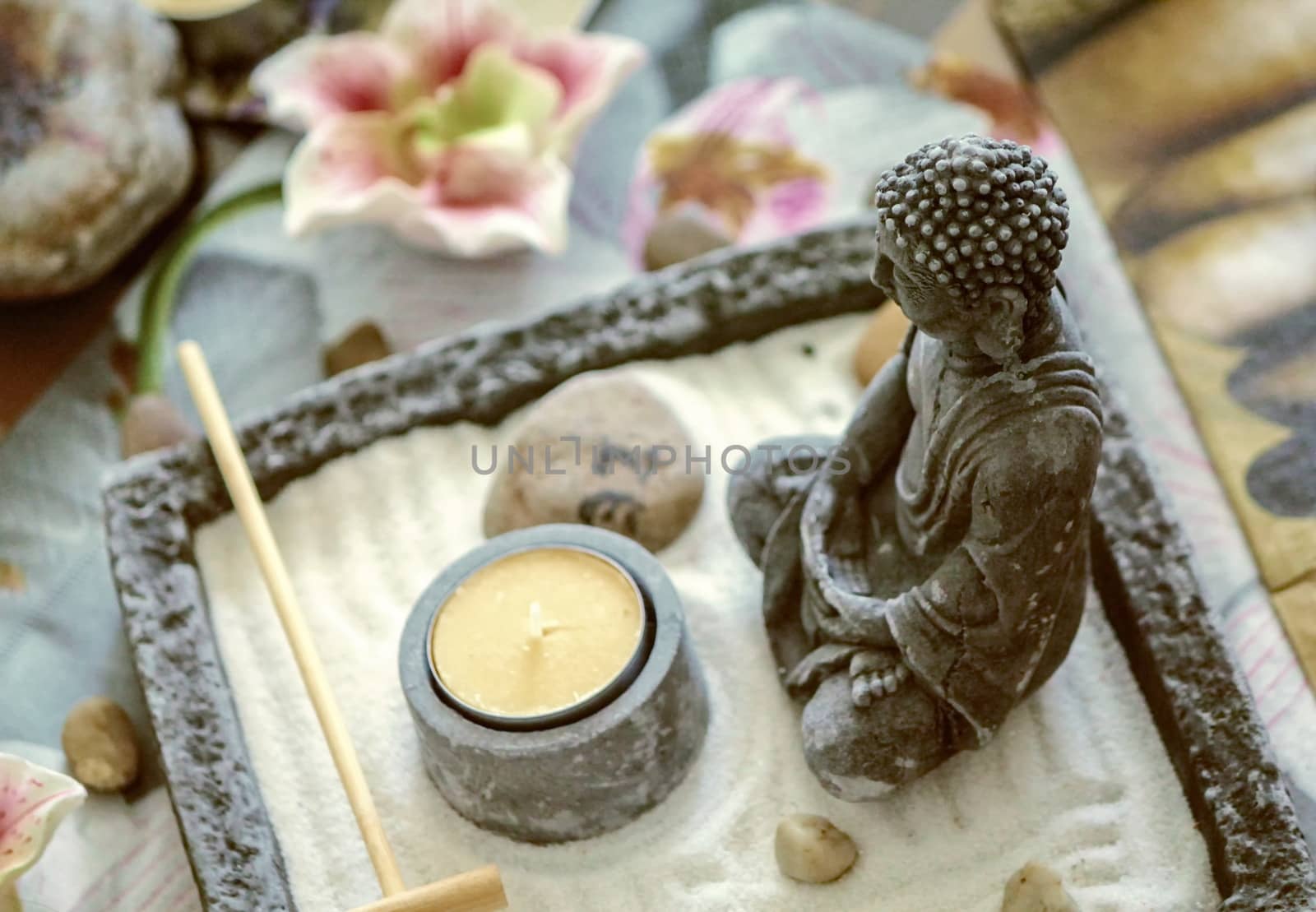 Buddha meditating decoration by Elenaphotos21