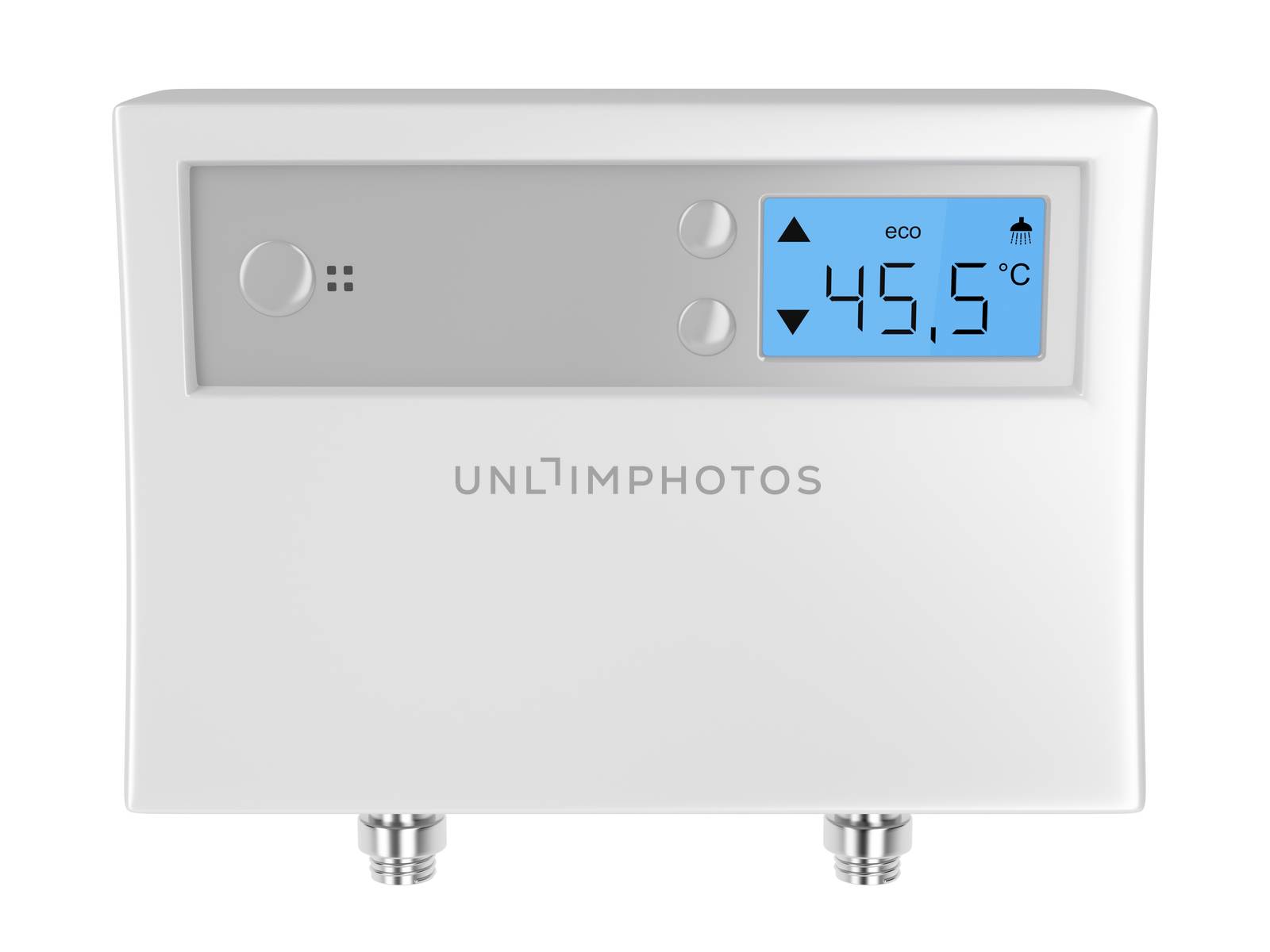 Automatic water heater isolated on white background