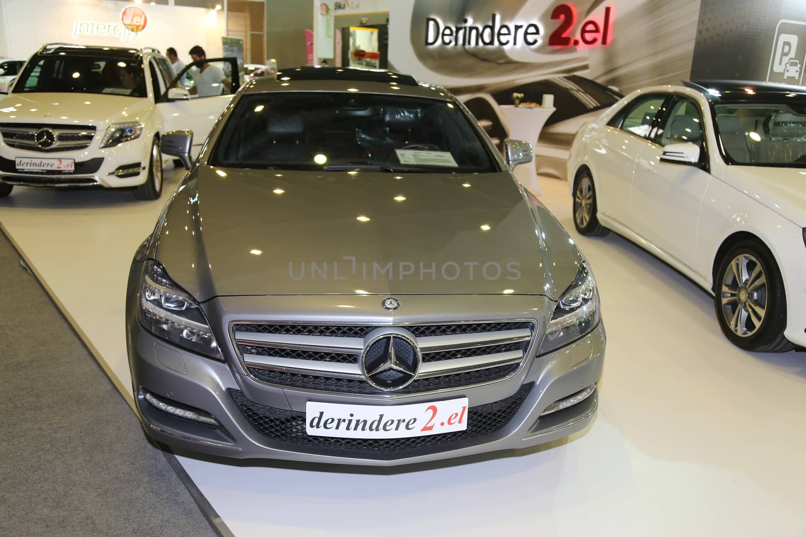 ISTANBUL, TURKEY - SEPTEMBER 12, 2015: A Mercedes in Used Cars For Sale Fair in CNX Expo