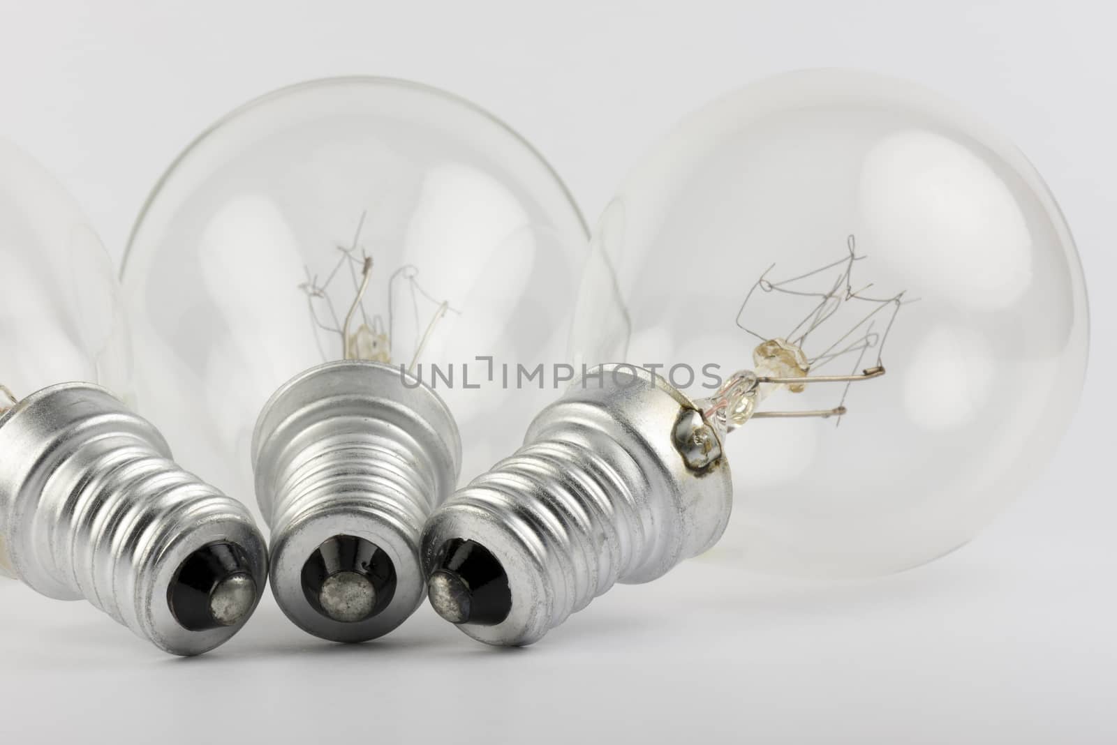 Collection of old light bulbs as a background image
