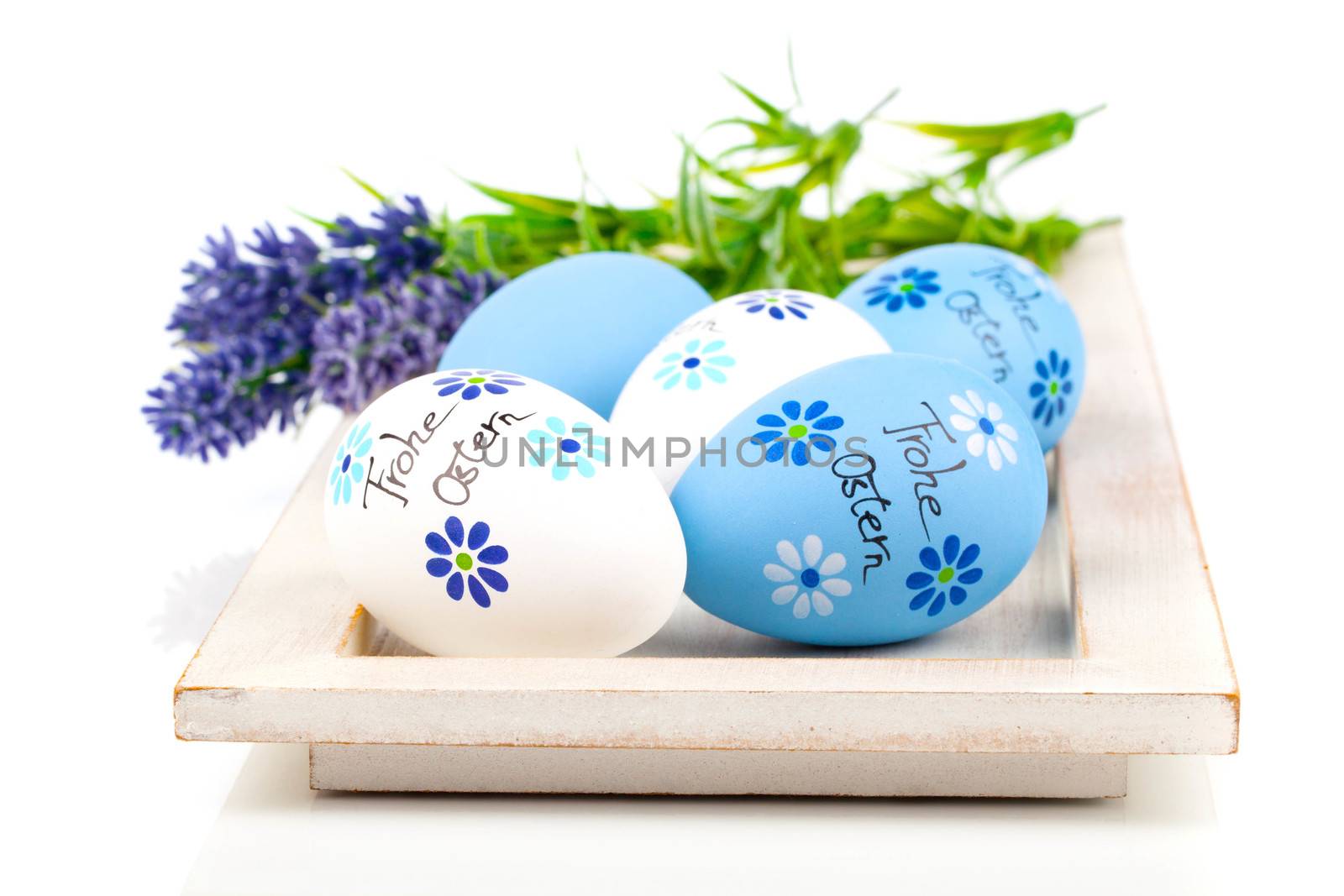 Easter eggs, on a white background by motorolka