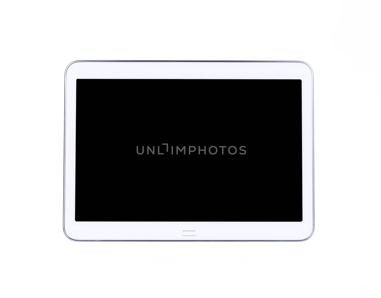 Perfectly detailed modern Tablet isolated on white background.