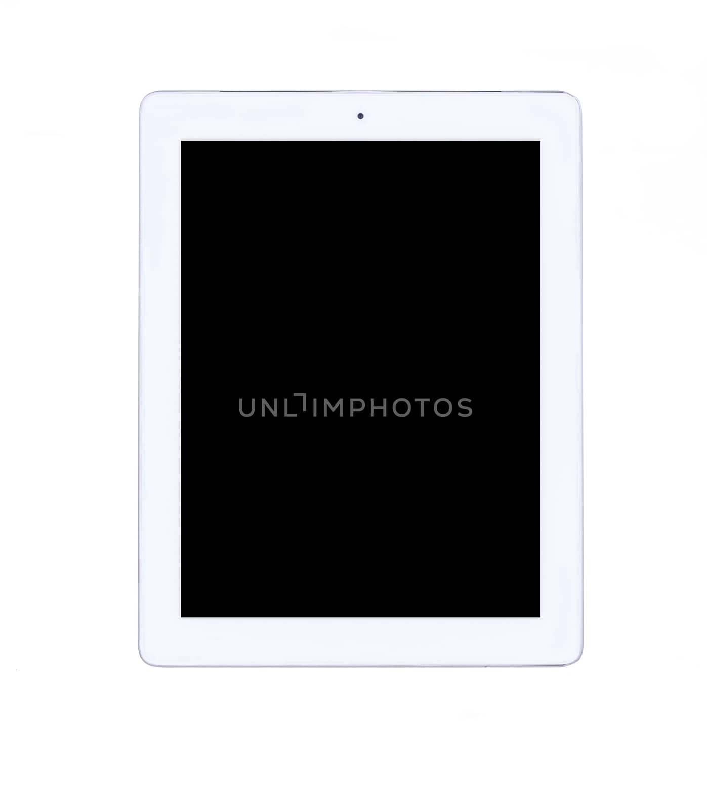 Perfectly detailed modern Tablet isolated on white background.