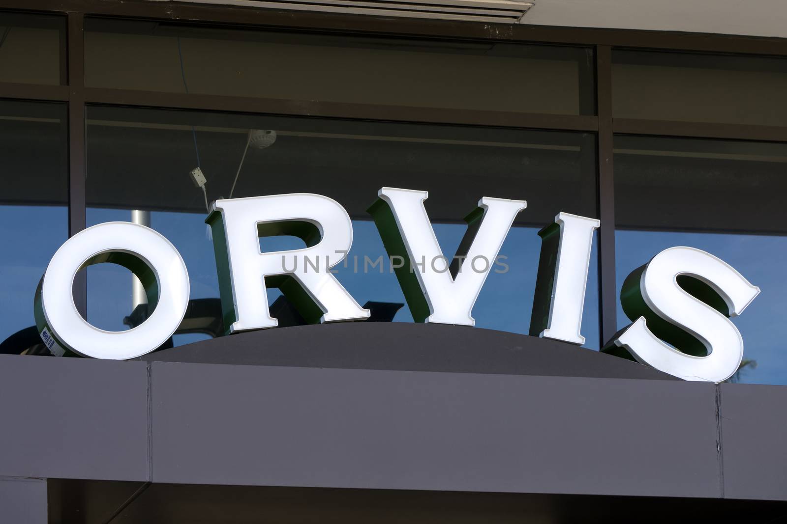PASADEDNA, CA/USA - NOVEMBER 22, 2015: Orvus retail store exterior and logo. Orvis is a retail and mail-order business sporting goods.