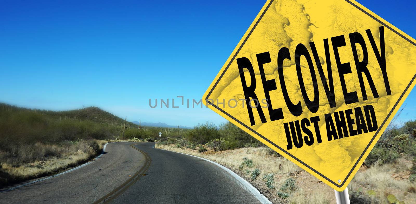 Recovery Just Ahead sign by tang90246