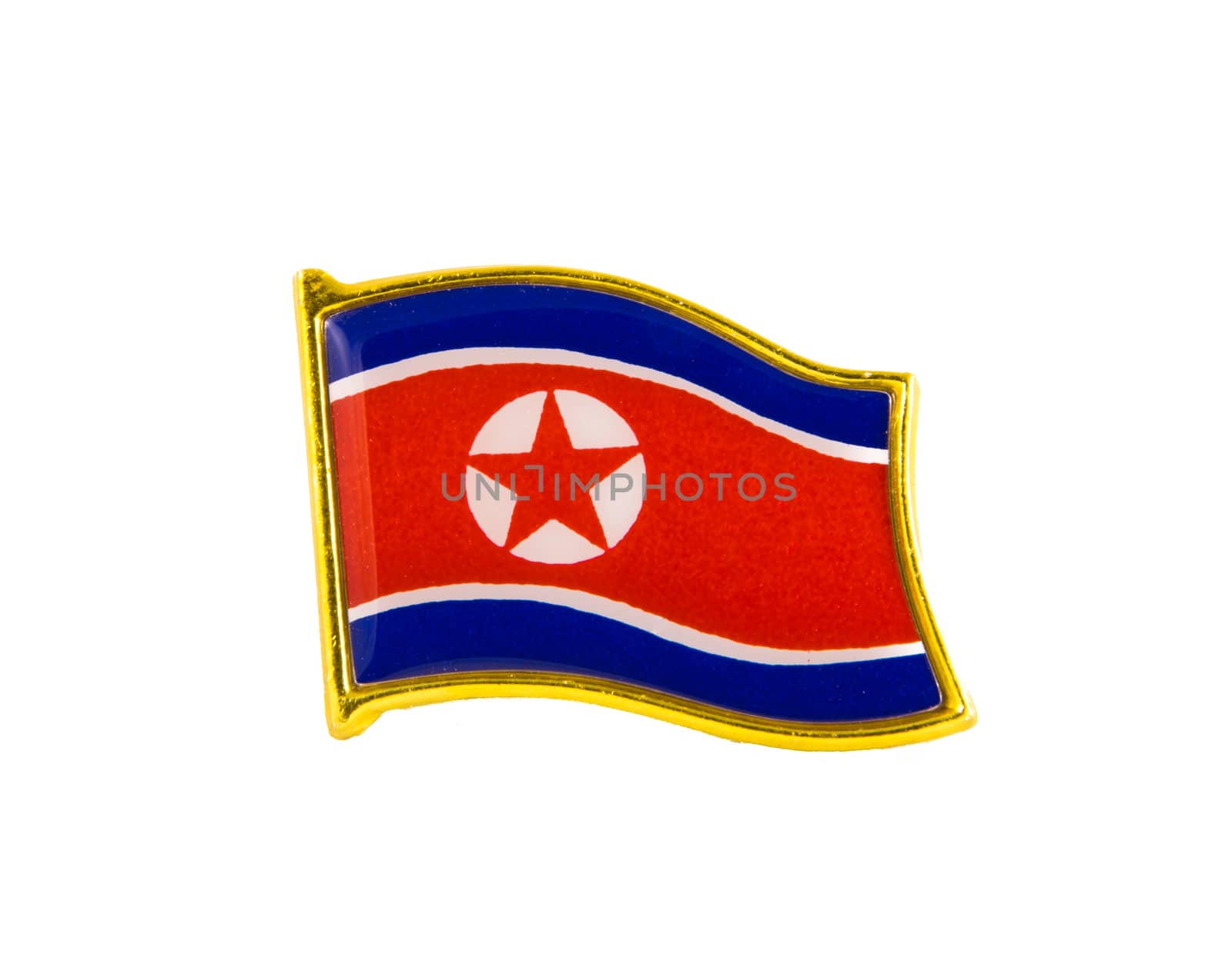 flag icon of North Korea isolated on white background