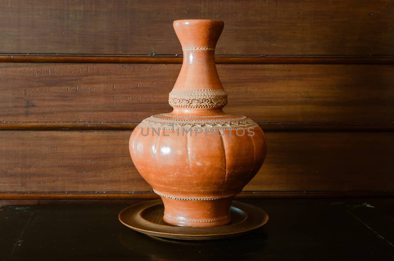 Pottery decanter ,liquid containers in the past of Thailand.