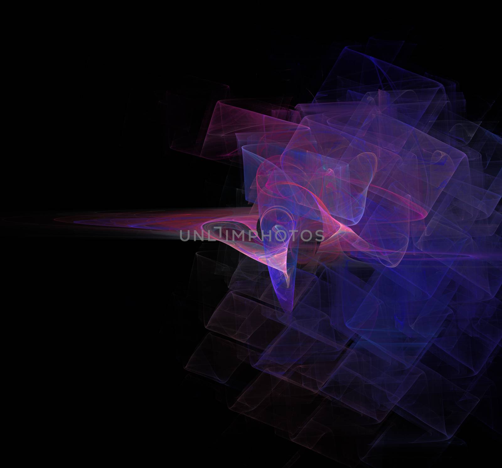 Abstract fractal background bizarre intertwining of lines and colors