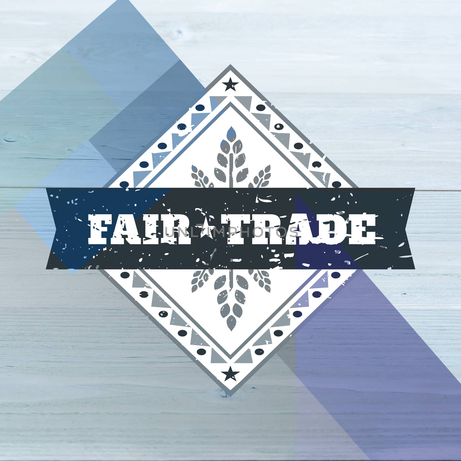 Fair Trade graphic against colored background