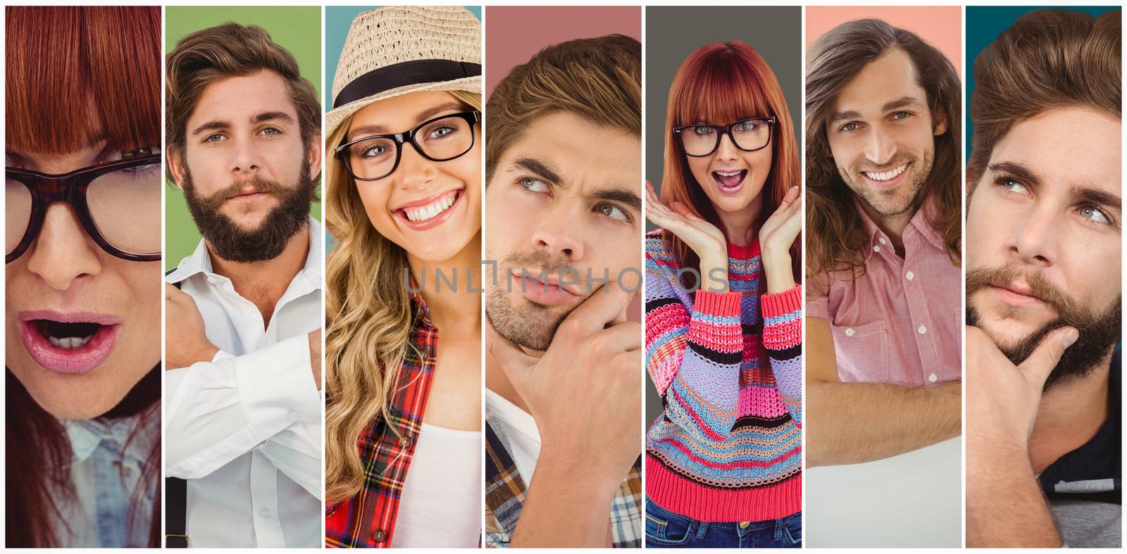 Composite image of smiling hipster woman holding her glasses by Wavebreakmedia