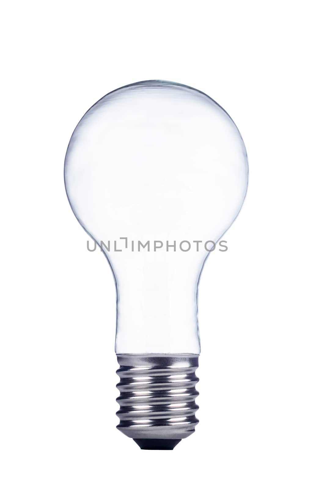Empty light bulb isolated on white background